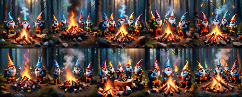 Ten thumbnails oo the ‘Photo Realistic Gnomes’